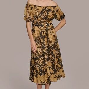 Donna Karan New York - Off The Shoulder Midi Dress‎